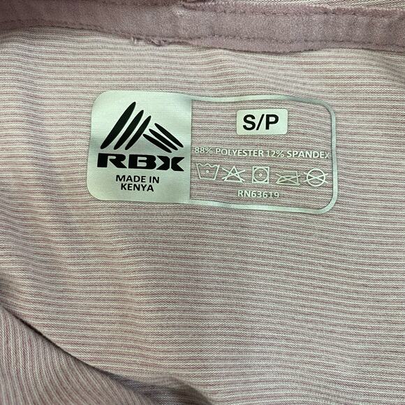 RBX Performance Pink Purple Micro Striped Hooded Athletic Top Womens Sz Small - Picture 8 of 11